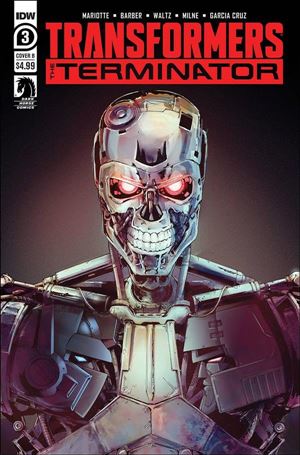 Transformers vs the Terminator issue 3-B Andrew Griffith Cover