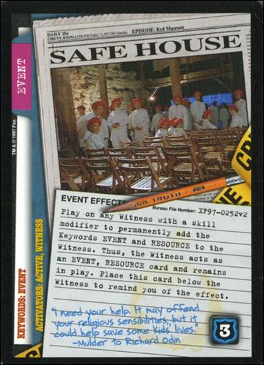 X-Files: The Truth Is Out There (Base Set) card XF97-0252v2 Safe House