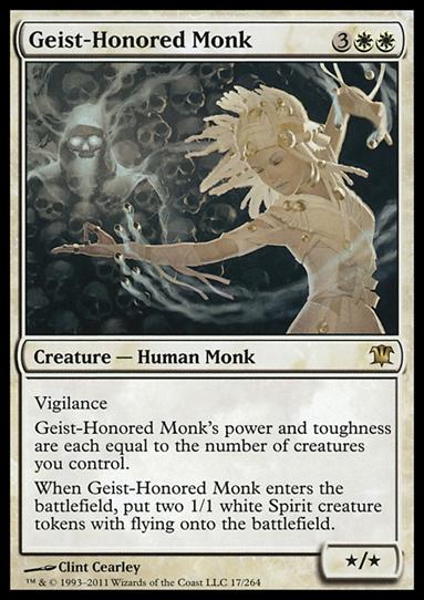 Magic the Gathering: Innistrad (Base Set) card 17 Geist-Honored Monk