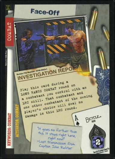 X-Files: Premiere Edition (Base Set) card XF96-0003v1 Face-Off