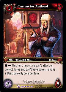 World of Warcraft: March of the Legion (Base Set) card 190 Instructor Antheol