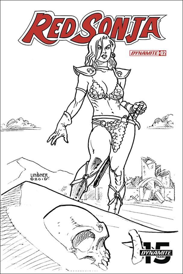 Red Sonja (2019) issue 2-H Joseph Michael Linsner 1:30 Black & White Cover