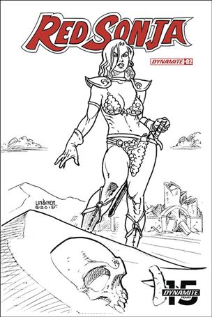 Red Sonja (2019) issue 2-H Joseph Michael Linsner 1:30 Black & White Cover