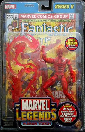 Marvel Legends (Series 2) figure 4-B Human Torch (Blank Chest)