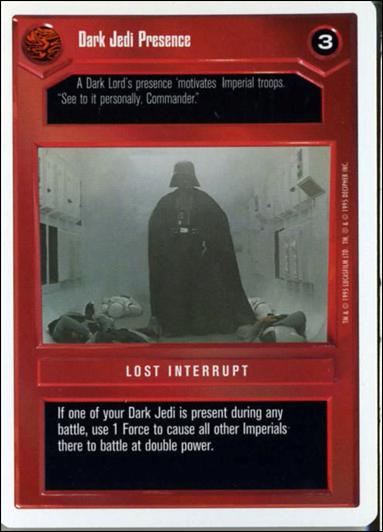 Star Wars: Premiere Unlimited (Base Set) card 76 Dark Jedi Presence