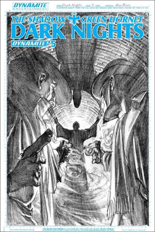 Shadow / Green Hornet: Dark Nights issue 5-D Alex Ross Sketch Cover 1/25