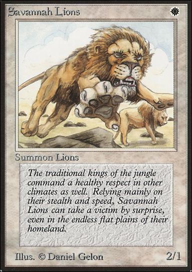 Magic the Gathering: Limited Edition Beta (Base Set) card 39 Savannah Lions