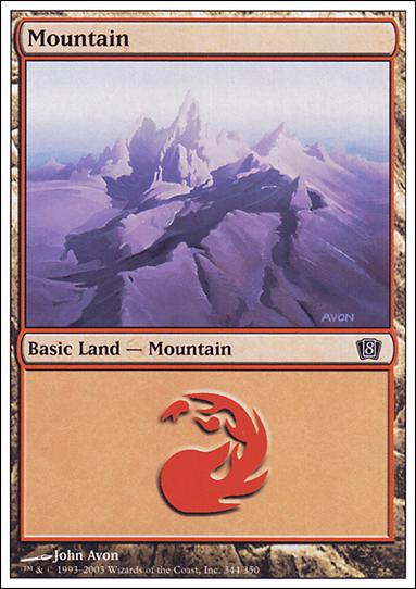 Magic the Gathering: 8th Edition (Base Set) card 344 Mountain