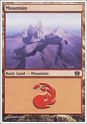 Magic the Gathering: 8th Edition (Base Set) card 344 Mountain