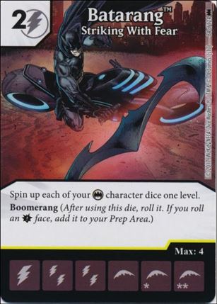 DC Comics Dice Masters Batman card 84 Batarang: Striking with Fear