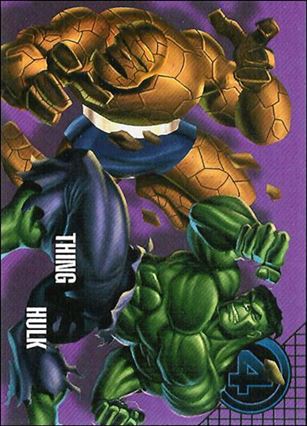 Marvel Vision (Base Set) card 73 Thing vs Hulk