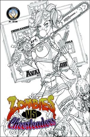 Zombies vs Cheerleaders (2013) issue 1-B James Tyndall Black & White 1:4 Cover