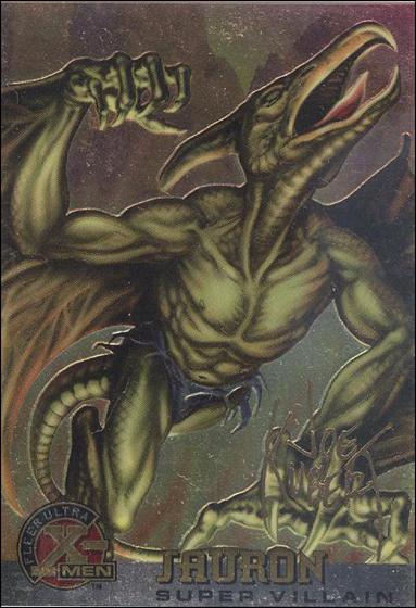 1996 Fleer Ultra X-Men All Chromium (Gold Signature Parallel Base Set) card 74 Sauron