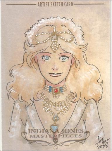 Indiana Jones Masterpieces (Sketchcard Subset) card Irma Ahmed-B Wilhelmina "Willie" Scott 1/112