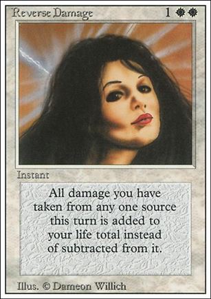 Magic the Gathering: Revised (Base Set) card 35 Reverse Damage