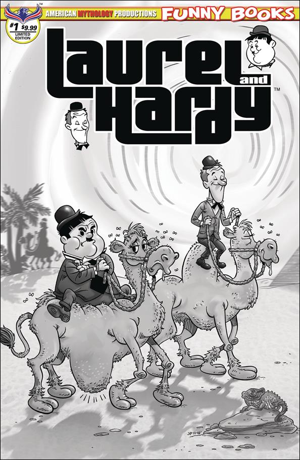 Laurel and Hardy (2019) issue 1-B Black & White Cover 1/350