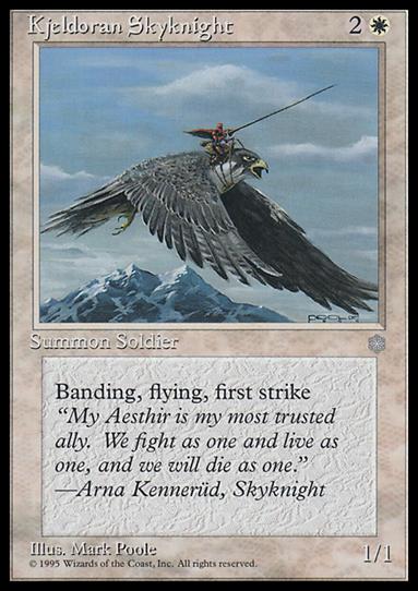 Magic the Gathering: Ice Age (Base Set) card 40 Kjeldoran Skyknight