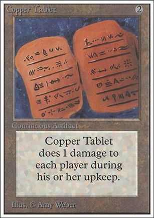 Magic the Gathering: Unlimited (Base Set) card 239 Copper Tablet