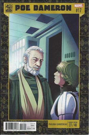 Poe Dameron issue 17-B Paulina Ganucheau Star Wars 40th Anniversary Cover