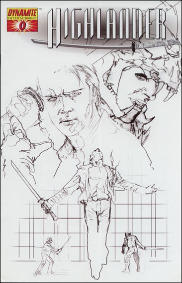 Highlander issue 0-C Gabriele Dell'Otto 1:100 Sketch Cover