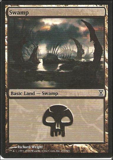 Magic the Gathering: Time Spiral (Base Set) card 293-B Swamp (Foil)