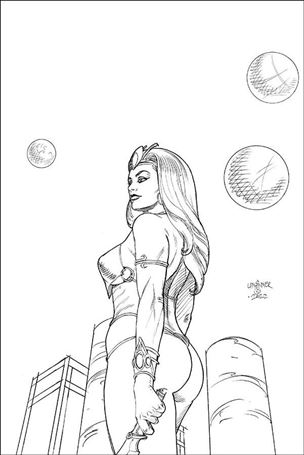 John Carter of Mars (2022) issue 5-N Joseph Michael Linsner Virgin B&W Cover