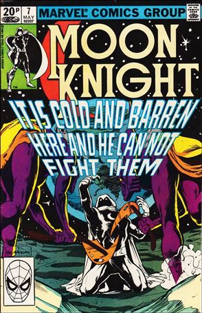 Moon Knight (1980) issue 7-B UK Price Cover