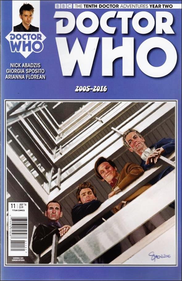 Doctor Who: The Tenth Doctor Year Two issue 11-C Simon Myers Homage Cover