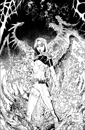 Nocterra issue 1-K Tony Daniel 1:100 Black & White Cover