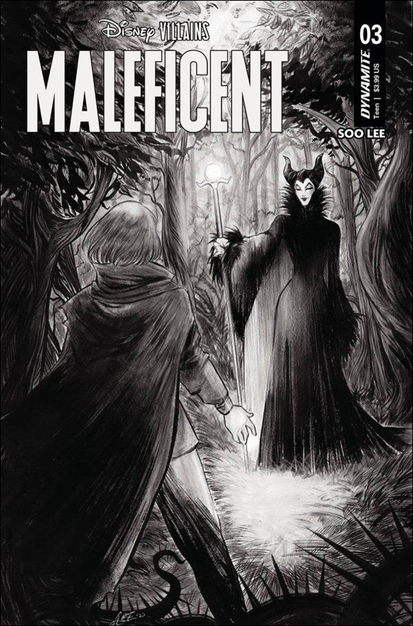 Disney Villains: Maleficent issue 2-F Soo Lee 1:10 B&W Cover