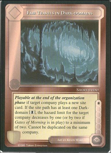 Middle-Earth: The Wizards (Base Set) card 152 Fair Travels in Dark-domains