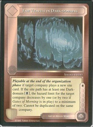 Middle-Earth: The Wizards (Base Set) card 152 Fair Travels in Dark-domains