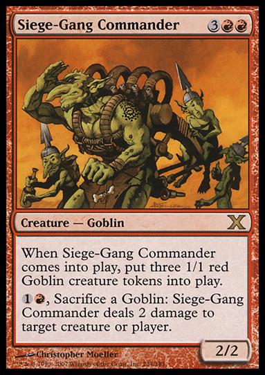 Magic the Gathering: 10th Edition (Base Set) card 234 Siege-Gang Commander