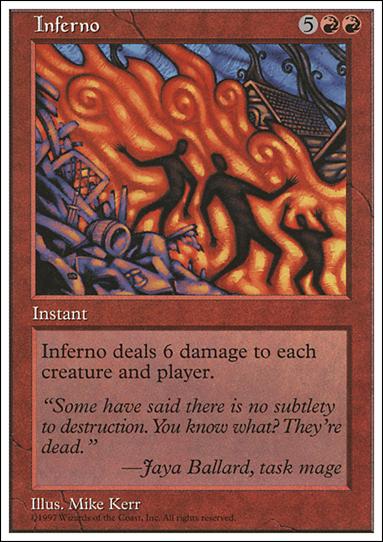 Magic the Gathering: 5th Edition (Base Set) card 244 Inferno