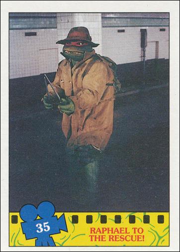 Teenage Mutant Ninja Turtles Movie (Base Set) card 35 Raphael to the Rescue!