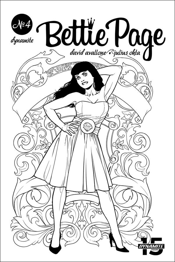 Bettie Page (2018) issue 4-I Julius Ohta 1:40 Black & White Cover