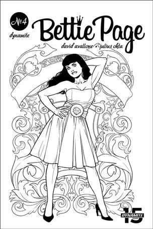Bettie Page (2018) issue 4-I Julius Ohta 1:40 Black & White Cover