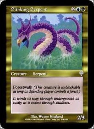 Magic the Gathering: Invasion (Base Set) card 274 Slinking Serpent