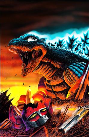 Godzilla vs the Mighty Morphin Power Rangers II issue 1-D Stashhhloot Poncho Virgin Cover