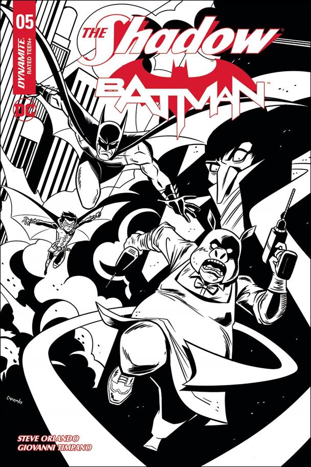 Shadow / Batman issue 5-F Derek Charm 1:10 Black and White Cover