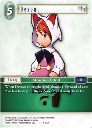 Final Fantasy Trading Card Game: Opus I (Base Set) card 077C Devout