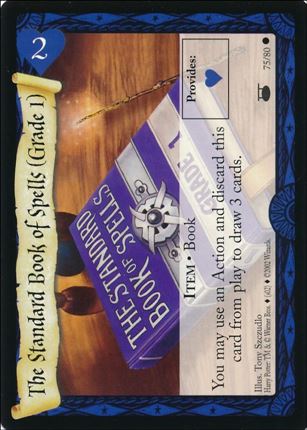 Harry Potter: Diagon Alley (Base Set) card 75 The Standard Book of Spells (Grade 1)