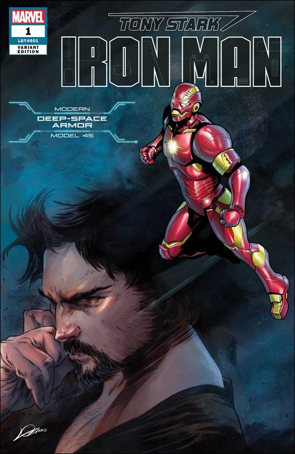 Tony Stark: Iron Man issue 1-BE Alexander Lozano "Modern Deep-Space Armor" Cover