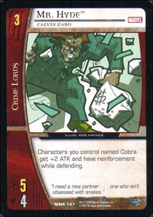 Marvel Knights: VS System (Base Set) card MMK-107 Mr. Hyde