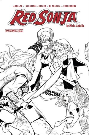 Red Sonja (2021) issue 9-L Mirka Andolfo 1:15 Black & White Cover