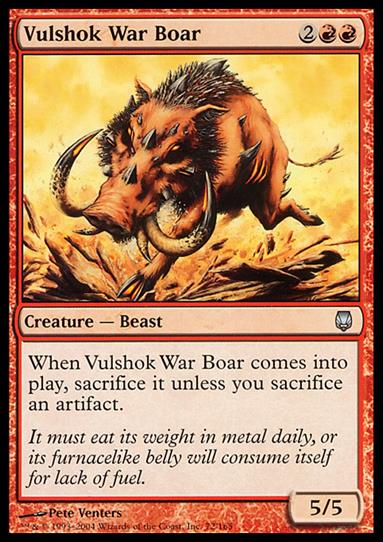 Magic the Gathering: Darksteel (Base Set) card 72 Vulshok War Boar