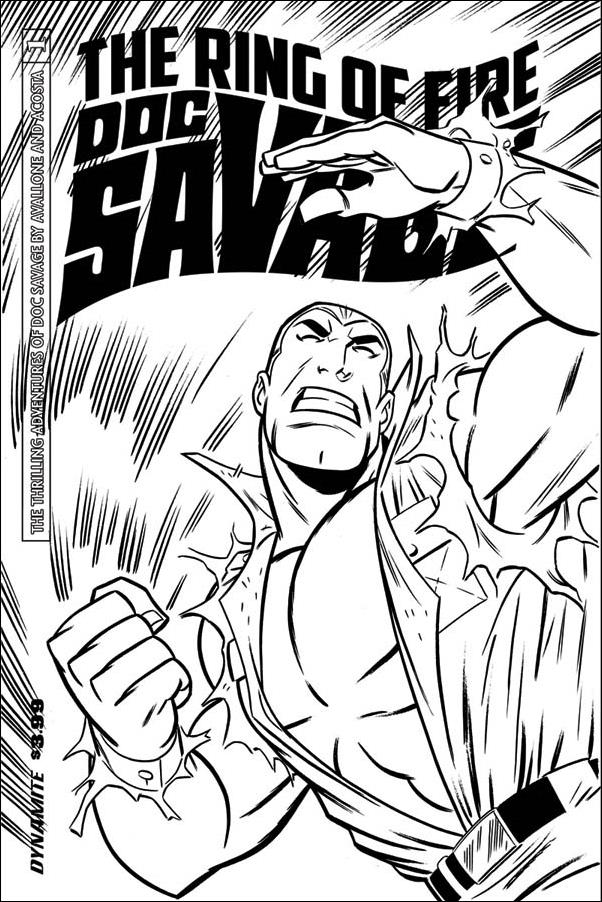 Doc Savage: The Ring of Fire issue 1-D B&W Anthony Marques Cover