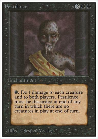 Magic the Gathering: Unlimited (Base Set) card 121 Pestilence