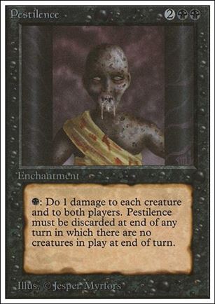 Magic the Gathering: Unlimited (Base Set) card 121 Pestilence