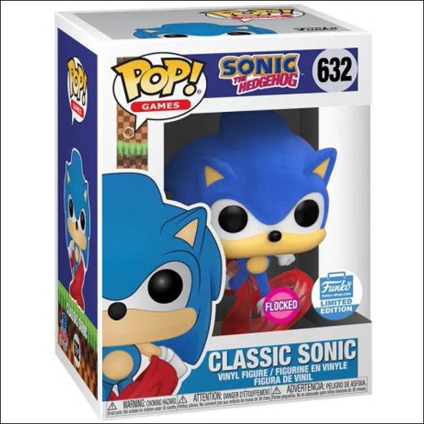 POP! Games figure 632-B Classic Sonic (Flocked)